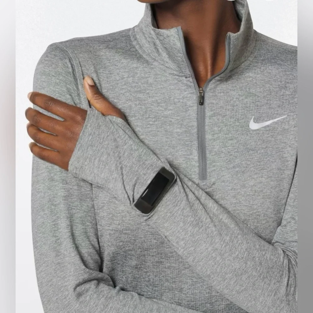 Like New- Gray Nike Element Half Zip Pullover